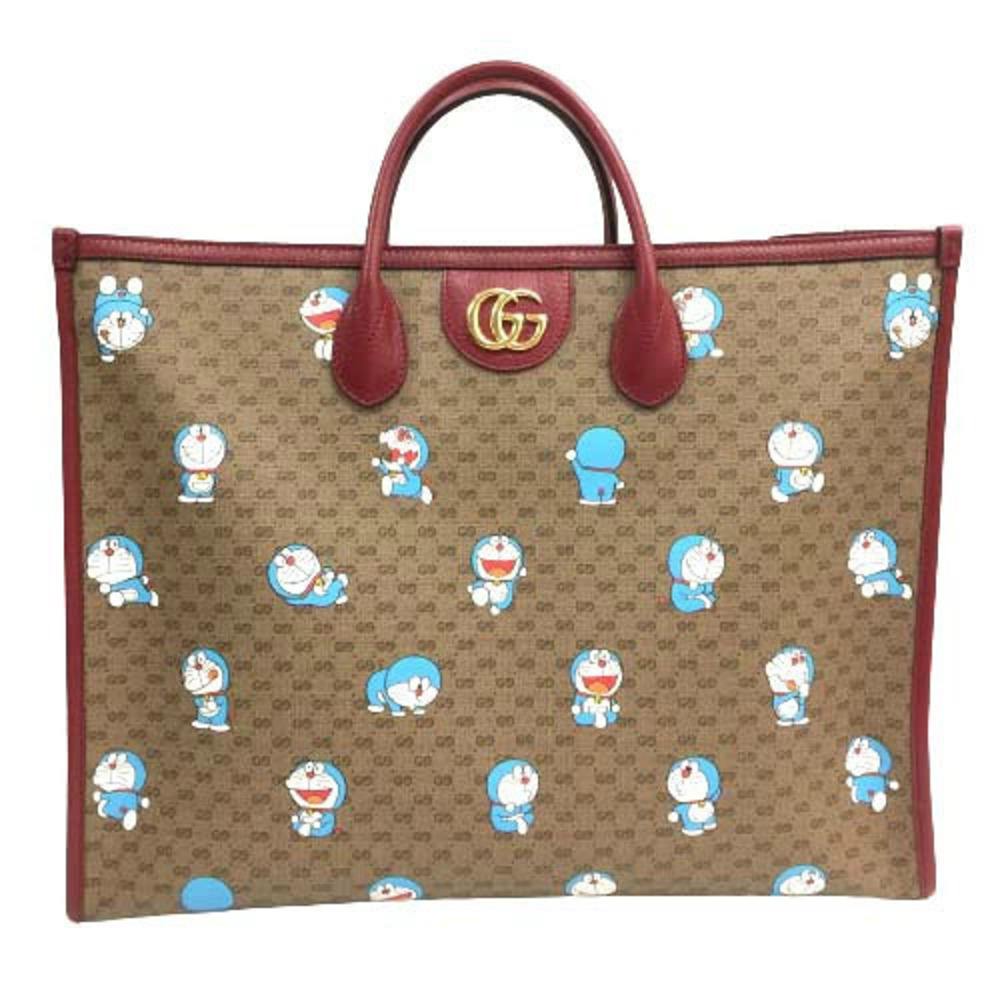 Gucci GG Crossbody Brown Bag Shoulder Supreme Doraemon Collaboration